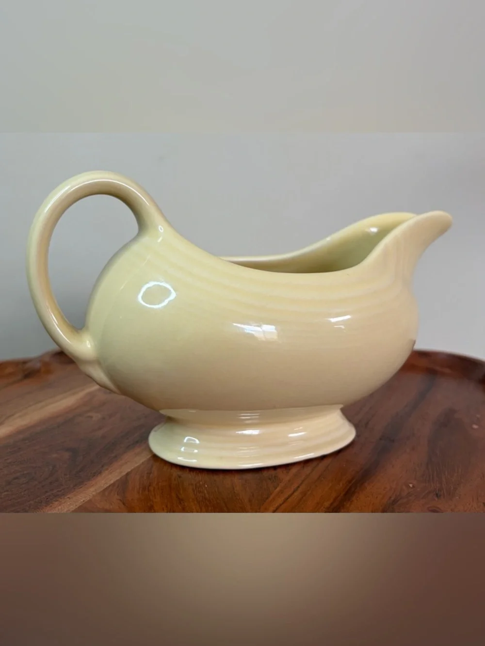 Vintage Pale Yellow Fiestaware Gravy Boat HLC EUC